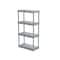 Gracious Living Gracious Living 48 in. H X 24 in. W X 12 in. D Plastic 4-Tier Shelving Unit 91081-1C - alternate 1